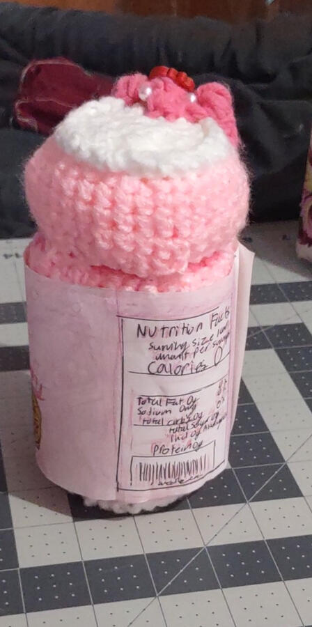 Strawberry soda box (side view)