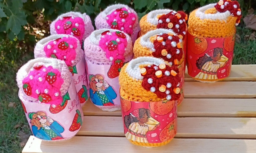 Strawberry and Orange Fizz jars